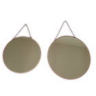 Espelho Redondo Rose 29 E 25 Cm Kit  C/ 2