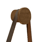 Espelho Redondo Suspenso Decorativo Zon Com Tira De Pu Malbec