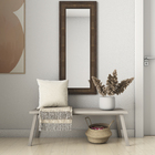 Espelho Refletivo Buriti Palha Mista 47x117cm Natural