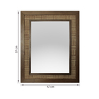 Espelho Refletivo Buriti Palha Mista 47x57cm Natural