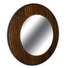 Espelho rendondo de 22cm de madeira Silus Imbuia