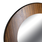 Espelho rendondo de 22cm de madeira Silus Imbuia