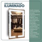 Espelho Retangular 70cm X 50cm Iluminado Touch Screen Led 3 C