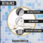 Espelho Retangular 70x50cm Moldura Alumínio Dourado