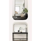 Espelho Retangular 70x50cm Moldura Alumínio Preto