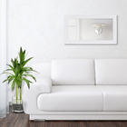 Espelho Retangular Basic com Moldura Branca 65x115cm