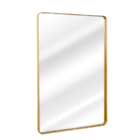 Espelho Retangular Com Moldura Em Metal 90 X 60 Cm - Cores -