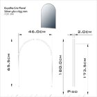 Espelho Retangular Cris Floral 46cm X 65,5cm Silver