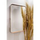 Espelho Retangular E14 115x60 Moldura Metal Bronze