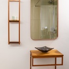 Espelho Retangular E14 115x60 Moldura Metal Hose Gold