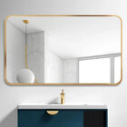 Espelho Retangular Grande Decorativo Para Banheiro Ou Sala Co