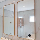 Espelho Retangular Grande Decorativo Para Banheiro Ou Sala Co