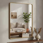 Espelho Retangular Grande Decorativo Para Banheiro Ou Sala Co