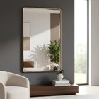 Espelho Retangular Grande Decorativo Para Banheiro Ou Sala Co