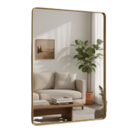 Espelho Retangular Grande Decorativo Para Banheiro Ou Sala Co