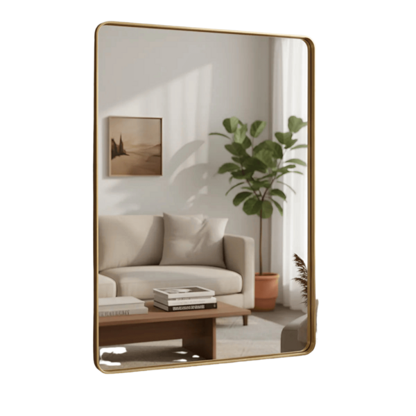 Espelho Retangular Grande Decorativo Para Banheiro Ou Sala Co