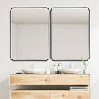 Espelho Retangular Grande Decorativo Para Banheiro Ou Sala Co