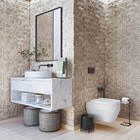 Espelho Retangular Grande Decorativo Para Banheiro Ou Sala Co