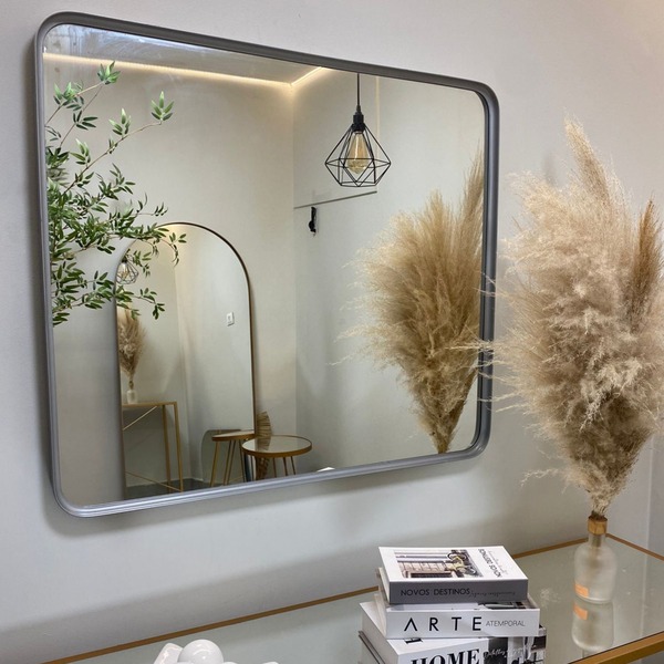 Espelho Retangular Grande Decorativo Sala Banheiro Quarto Lux