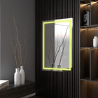 Espelho Retangular Jateado Com Led 50x70 Horizontal Ou Vertic