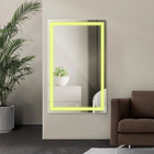 Espelho Retangular Jateado Com Led 50x70 Horizontal Ou Vertic