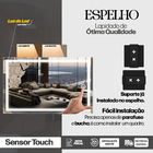 Espelho Retangular Jateado Com Led 50x70 Horizontal Ou Vertic
