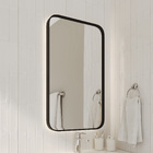 Espelho para Banheiro Retangular com LED Bivolt Moldura Preta 56x96cm Fabi Darabas Agardi
