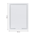 Espelho para Banheiro Retangular com LED Bivolt 60x80cm Retangular Gavix