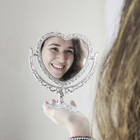 Espelho Retro Maquiagem Vintage Dupla Face Penteadeira Girato