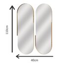 Espelho Rivieira Capela 40x110cm Dr Bw Quadros Dourado