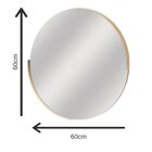 Espelho Rivieira Redondo 60cm Dr Bw Quadros Dourado