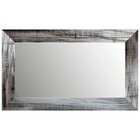 Espelho Rústico Com Moldura 116cm X 146cm Decore Pronto Prata