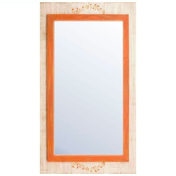 Espelho Rústico Com Moldura 134cm X 92cn Decore Pronto Branco