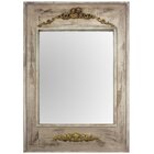 Espelho Rústico Com Moldura Envelhecida E Apliques 122cm X 24