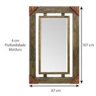 Espelho Rústico Com Moldura Vazada E Apliques 87cm X 107cm De