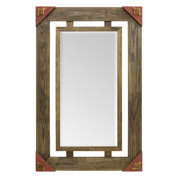 Espelho Rústico Com Moldura Vazada E Apliques 87cm X 107cm De