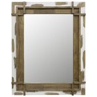 Espelho Rústico Decorativo Com Moldura Raspada 62cm X 82cm De