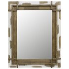 Espelho Rústico Decorativo Com Moldura Raspada 72cm X 122cm D