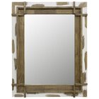 Espelho Rústico Decorativo Com Moldura Raspada 92cm X 122cm D