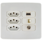 Espelho Sobrepor Parede Tomada Eletrica Rede Hdmi Cftv Tv A C