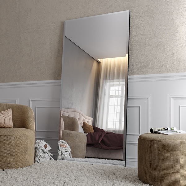 Espelho Suspenso / Chão Reallize Borda Fina Alto Padrão