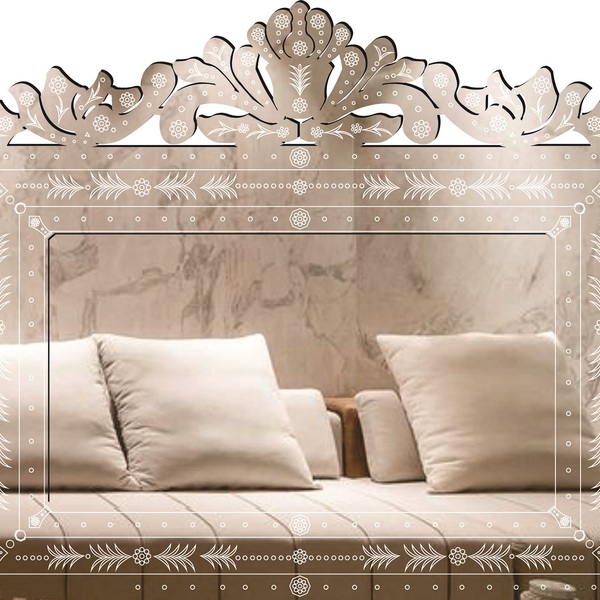 Espelho Veneziano Decorativo Sala 90x160 38131 Prata