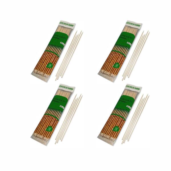 Espetinhos De Bambu Para Churrasquinho 30cm 200 Unidades - Ta