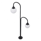 Espeto Balizador 2 Lâmpadas Preto Arco Alumínio 0,90m Ideal Iluminação