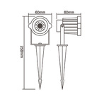 Espeto De Jardim Led 5w Âmbar Ip65 Bivolt