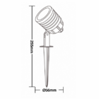 Espeto De Jardim Taschibra Led Noir 6w 6500k Luz Branca