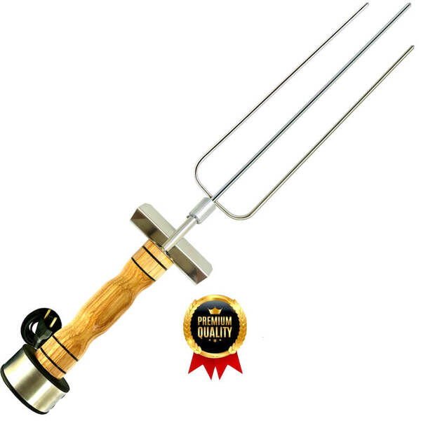 Espeto Giratório Elétrico  Premium Churrasco Inox 220v Eg015
