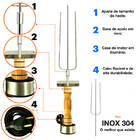 Espeto Giratório Elétrico  Premium Churrasco Inox 220v Eg01