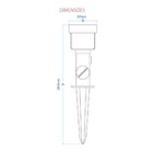 Espeto Jardim Bivolt Led 5w Luz Verde Ip65 Hummer Avant - Uni