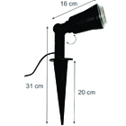 Espeto Jardim Fechado Com Lente 31x16x20cm 1xgu10 Preto